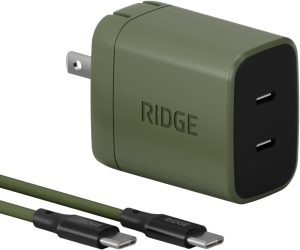 Ridge 45W Charger for Power Bank. Dual USB-C Ports. Laptop-Grade Power with Complete Cable Kit Included - Matte Olive - Amazon.com