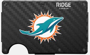 Ridge Wallet - Miami Dolphins - Carbon Fiber 3k
