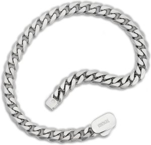 RIDGE 6mm Platinum Curb Bracelet for Men.