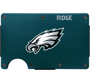 The Ridge NFL Wallet - Philadelphia Eagles - Slim Wallet. Card Holder. Carry up to 12 Cards RFID Safe. Blocks Chip Readers. Minimalist Wallet With Cash Strap & Extra Money Clip