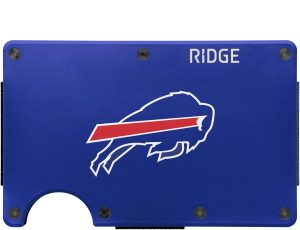 The Ridge NFL Wallet - Buffalo Bills - Slim Wallet. Card Holder. Carry up to 12 Cards RFID Safe. Blocks Chip Readers. Minimalist Wallet With Cash Strap & Extra Money Clip