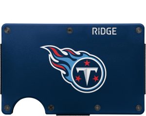 The Ridge NFL Wallet - Tennessee Titans - Slim Wallet. Card Holder. Carry up to 12 Cards RFID Safe. Blocks Chip Readers. Minimalist Wallet With Cash Strap & Extra Money Clip